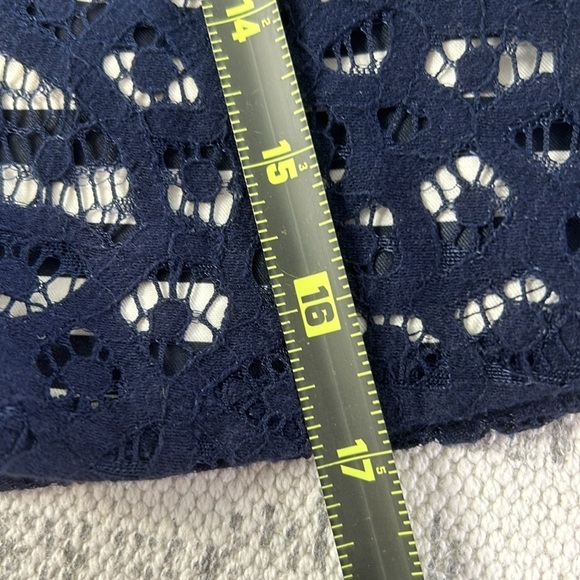 The Limited Black & Crème Stripes with Lace Overlay Skirt Sz 4 - Picture 7 of 10